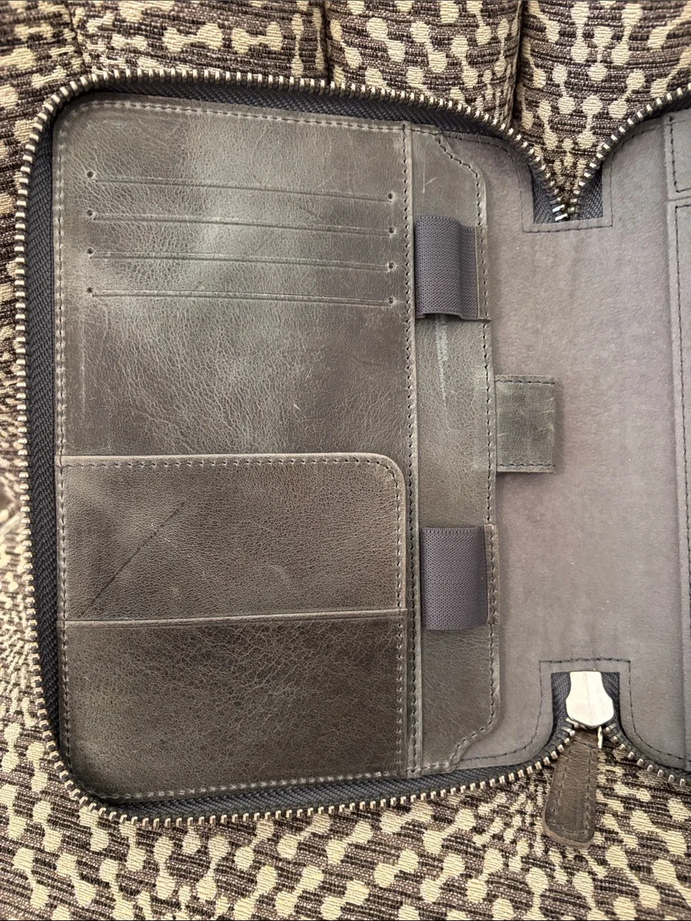 Galen Leather Co. B6 Crazy Horse Smoky Grey Leather Planner Notebook Cover